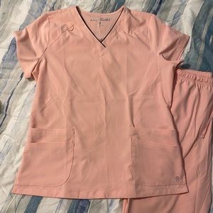 Light pink scrub set